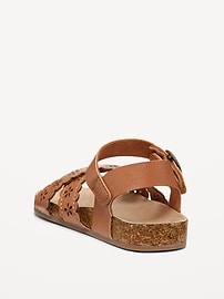 View large product image 3 of 4. Perforated Faux-Leather Sandals for Baby