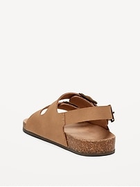View large product image 3 of 4. Faux-Leather Buckled Strap Sandals for Toddler Boys