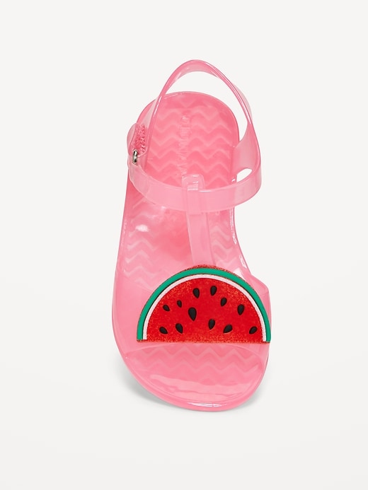 View large product image 2 of 4. Jelly T-Strap Sandals for Toddler Girls