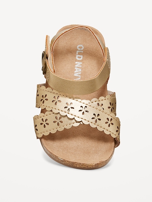 View large product image 2 of 4. Perforated Faux-Leather Sandals for Baby