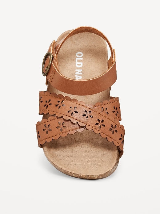 View large product image 2 of 4. Perforated Faux-Leather Sandals for Baby