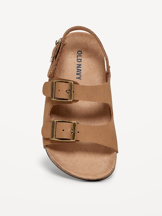 View large product image 2 of 4. Faux-Leather Buckled Strap Sandals for Toddler Boys