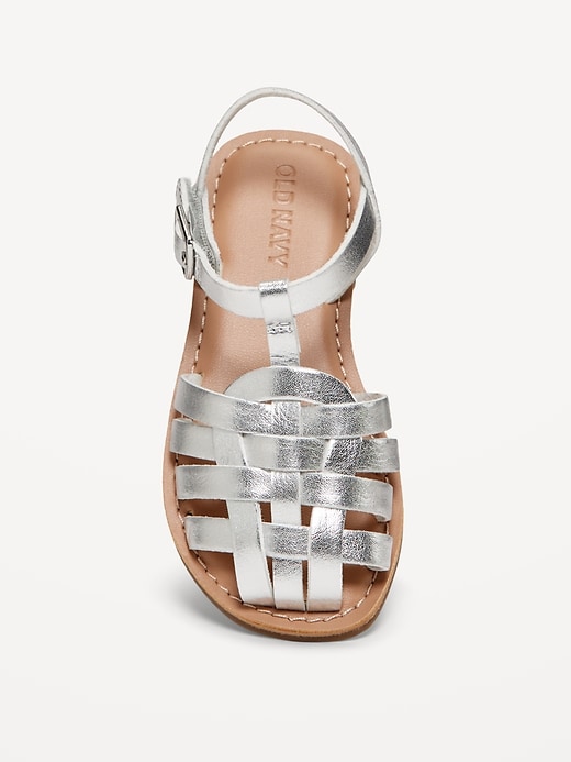 View large product image 2 of 4. Faux-Leather Fisherman Sandals for Toddler Girls