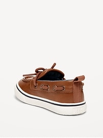 View large product image 3 of 4. Faux-Leather Boat Shoes for Toddler Boys