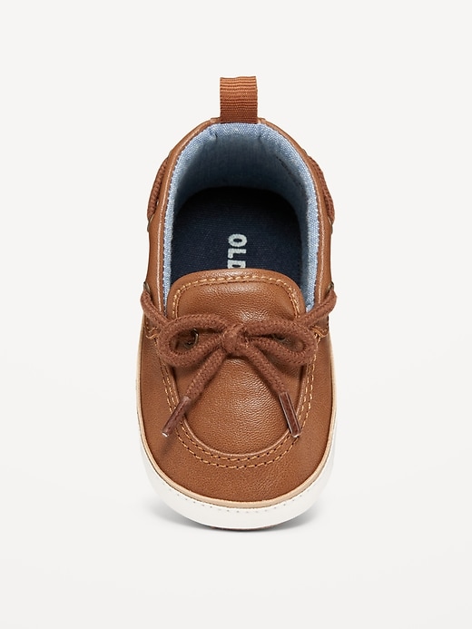 View large product image 2 of 5. Faux-Leather Boat Shoes for Baby