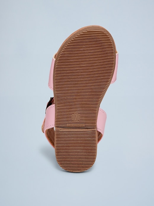 Image number 4 showing, Faux-Leather Perforated Sandals for Toddler Girls