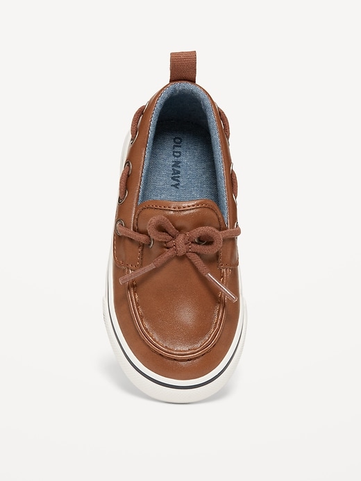 View large product image 2 of 4. Faux-Leather Boat Shoes for Toddler Boys
