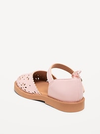 View large product image 3 of 5. Chunky Perforated Ballet Sandals for Toddler Girls