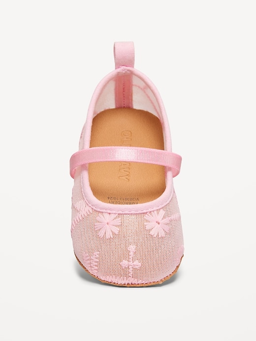 View large product image 2 of 5. Embroidered Mesh Ballet Flats for Baby