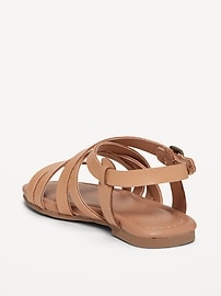 View large product image 3 of 5. Faux-Leather Strappy Sandals for Toddler Girls