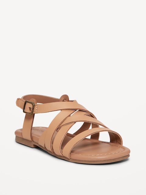 Sandales d’anniversaire à brides en similicuir pour toute-petite fille