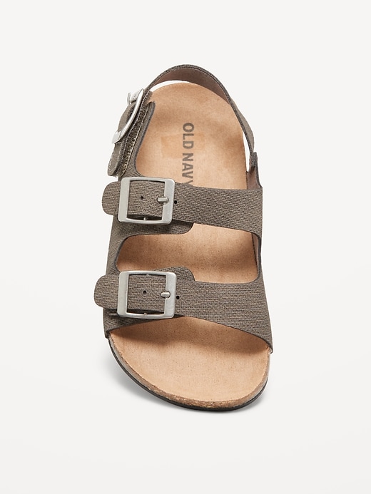 View large product image 2 of 5. Faux-Leather Double-Strap Sandals for Toddler Boys