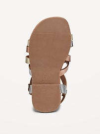 View large product image 4 of 7. Faux-Leather Strappy Sandals for Toddler Girls