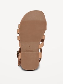 View large product image 4 of 5. Faux-Leather Strappy Sandals for Toddler Girls
