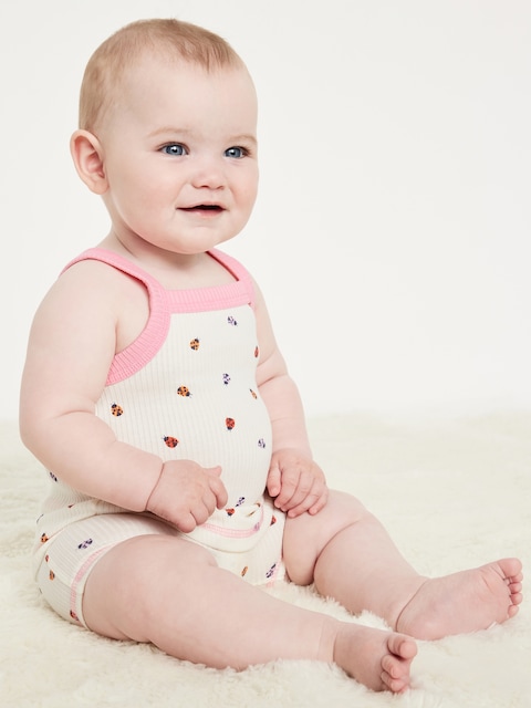 Ribbed Cami Top and Shorts Set for Baby