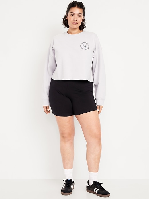 Image number 4 showing, High-Waisted Biker Shorts -- 6-inch inseam