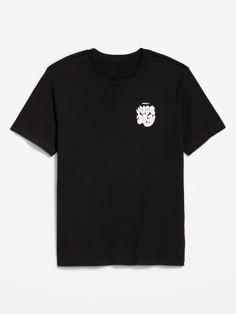 Crew-Neck Graphic T-Shirt - Black Jack 3