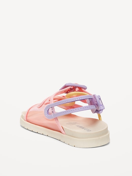 View large product image 2 of 4. Clear Double-Strap Sandals for Toddler Girls
