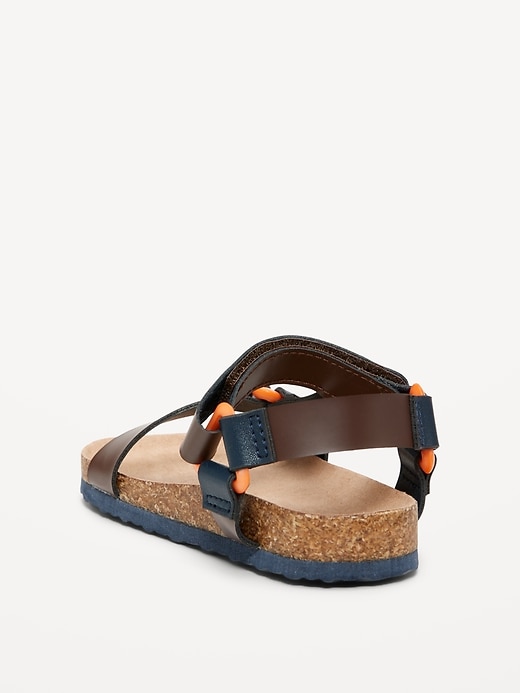 View large product image 2 of 4. Faux-Leather Tech Sandals for Toddler Boys