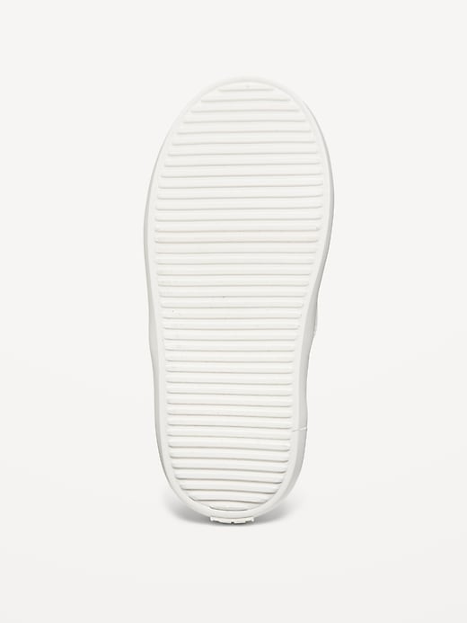 L'image numéro 4 présente Chaussures de sport unisexes en similicuir à laçage élastique pour tout-petit