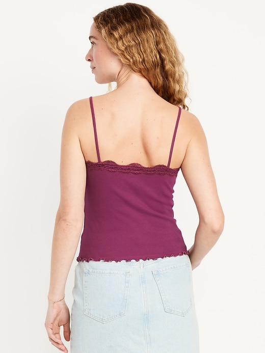 Image number 8 showing, Lace-Trim Cami Tank Top