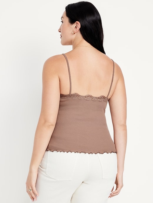 Image number 5 showing, Lace-Trim Cami Tank Top