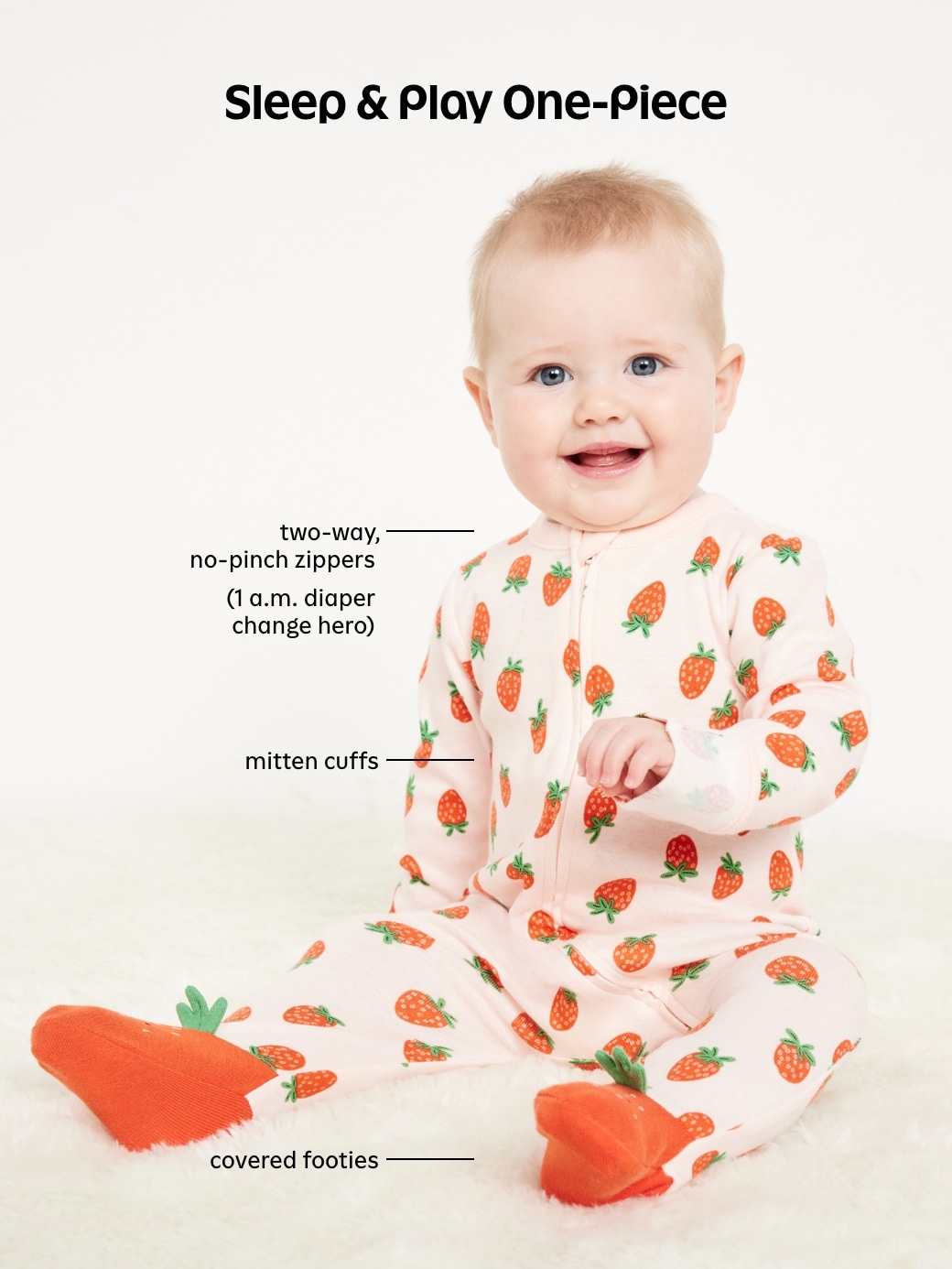 2-Way-Zip Sleep & Play Footed One-Piece for Baby