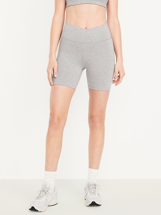 Image number 1 showing, Extra High-Waisted CloudComfy Biker Shorts -- 6-inch inseam
