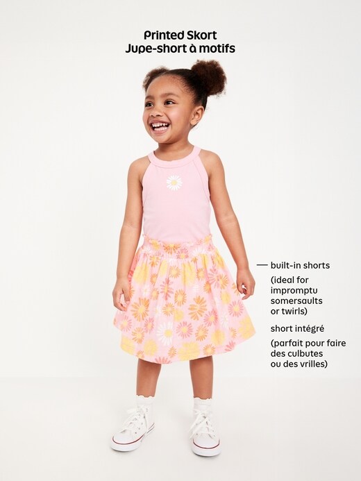 Image number 3 showing, Printed High-Waisted Skort for Toddler Girls