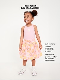 View large product image 4 of 4. High-Waisted Tutu Performance Skort for Toddler Girls