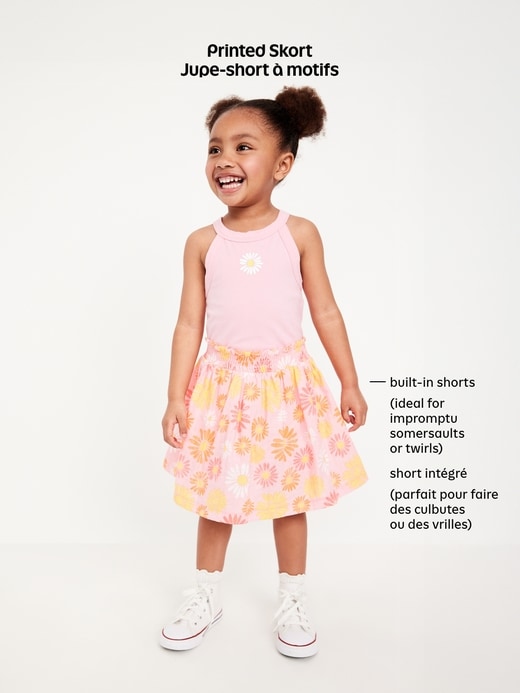 View large product image 2 of 2. Fitted Halter Graphic Tank and Skort Set for Toddler Girls