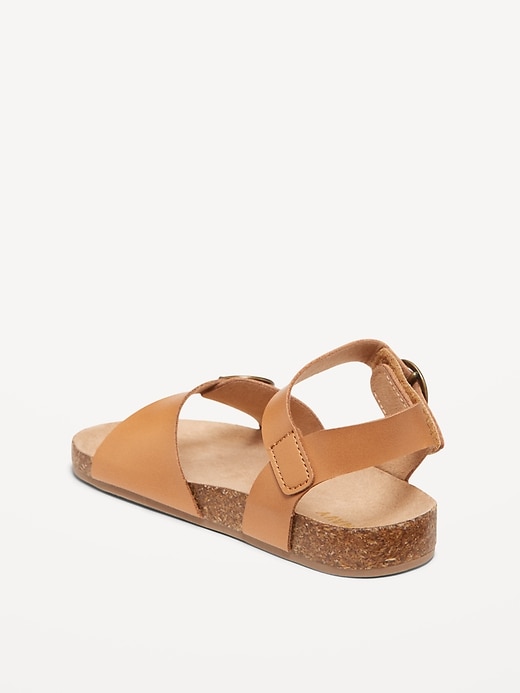 Image number 3 showing, Faux-Leather Buckled Strap Sandals for Toddler Girls