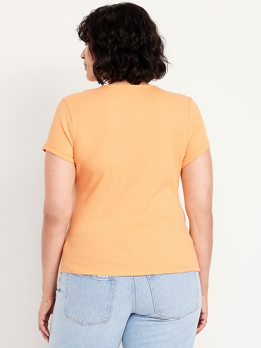 Image number 7 showing, Ribbed Square-Neck T-Shirt