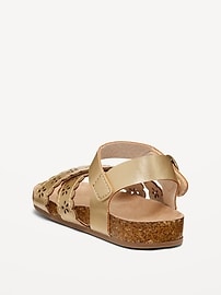 View large product image 3 of 4. Perforated Faux-Leather Sandals for Baby