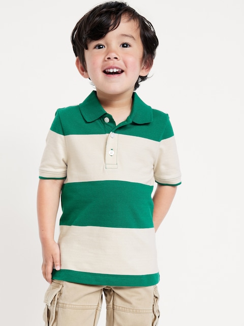 Short-Sleeve Pique Polo Shirt for Toddler Boys
