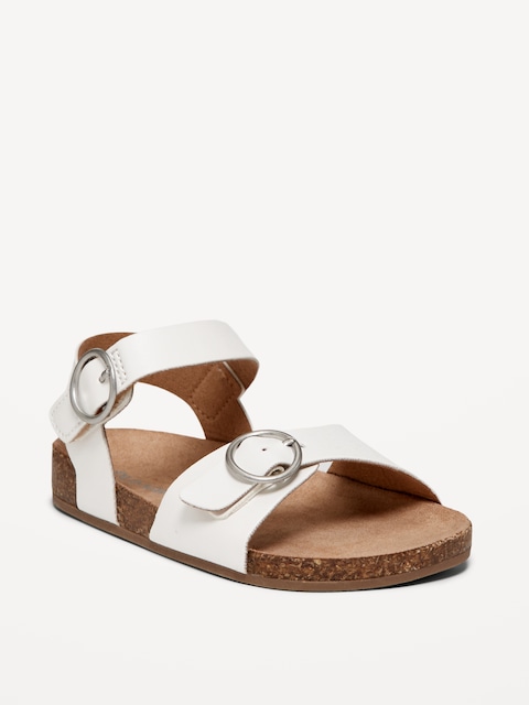 Sandales en similicuir avec brides à boucles pour toute-petite fille