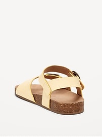 View large product image 3 of 4. Faux-Leather Buckled Strap Sandals for Toddler Girls