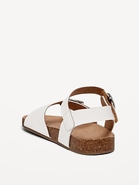 View large product image 3 of 4. Faux-Leather Buckled Strap Sandals for Toddler Girls