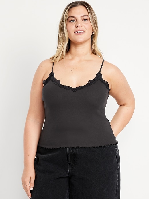 Image number 5 showing, Lace-Trim Cami Tank Top