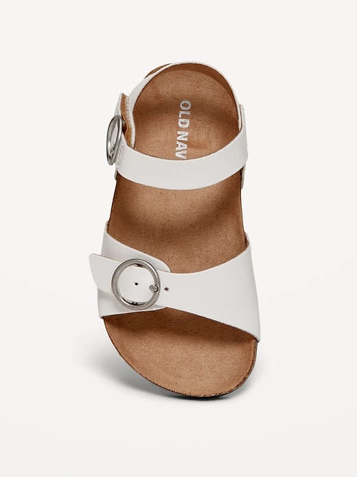 View large product image 2 of 4. Faux-Leather Buckled Strap Sandals for Toddler Girls