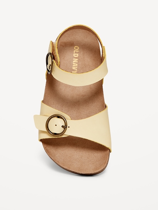 View large product image 2 of 4. Faux-Leather Buckled Strap Sandals for Toddler Girls