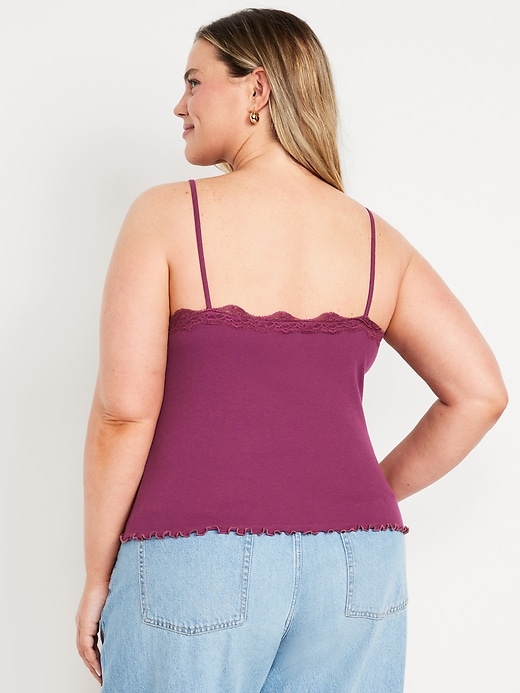 Image number 7 showing, Lace-Trim Cami Tank Top