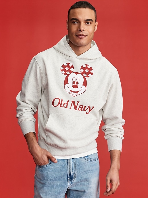 Image number 1 showing, Old Navy x Disney© Mickey Mouse Flag Oversized Logo Graphic Hoodie