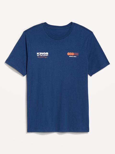 Crew-Neck Graphic T-Shirt - Blue