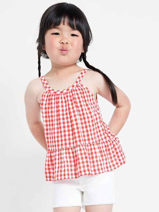 View large product image 1 of 1. Printed Cami Peplum Top for Toddler Girls