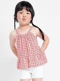 Image number 1 showing, Printed Cami Peplum Top for Toddler Girls