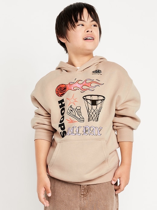 View large product image 1 of 2. Favorite Fleece Oversized Graphic Fleece Pullover Hoodie for Boys