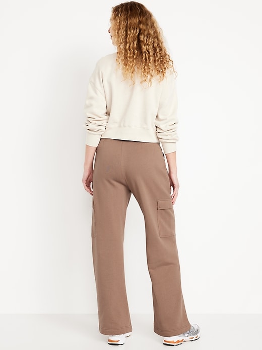 Image number 8 showing, High-Waisted SoComfy Cargo Wide-Leg Sweatpants
