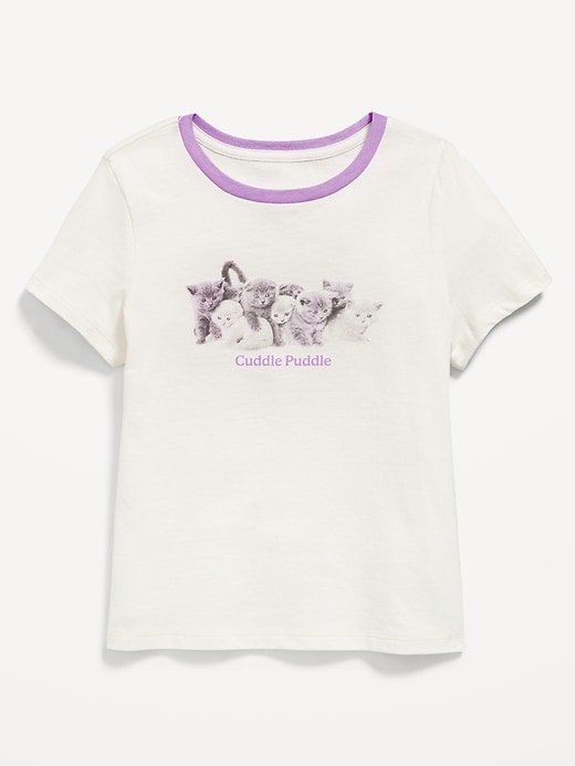 Image number 1 showing, Short-Sleeve Graphic T-Shirt for Girls