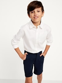 View large product image 3 of 3. School Uniform Knee Length Shorts for Boys